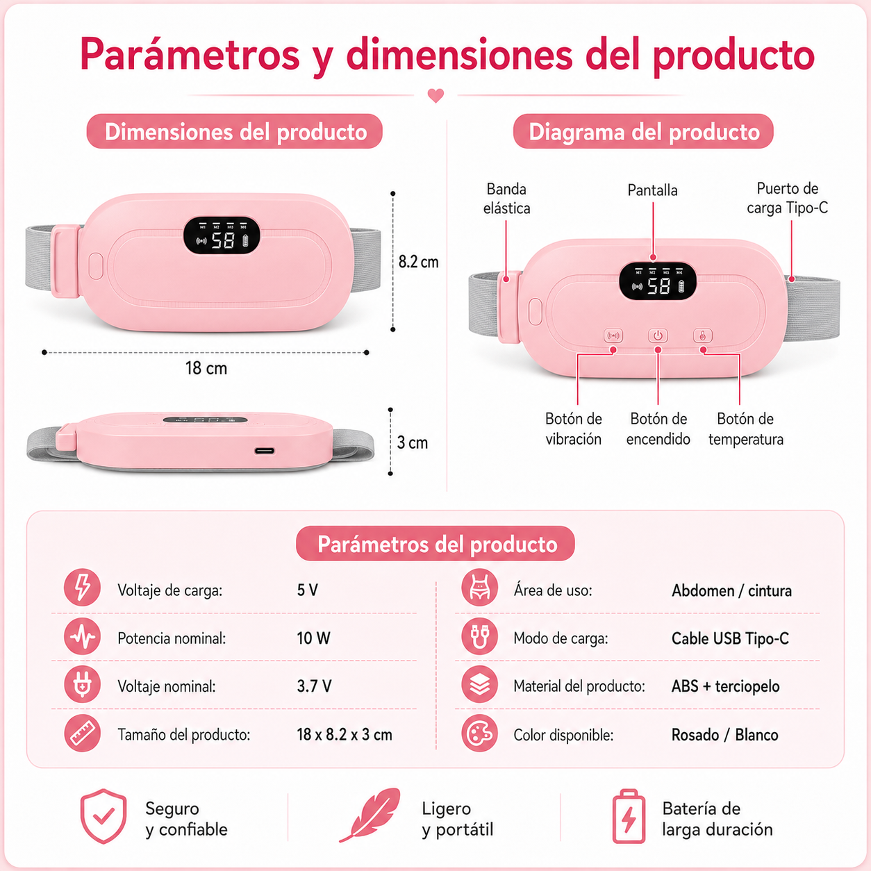 CINTURON TERMICO CON VIBRACION